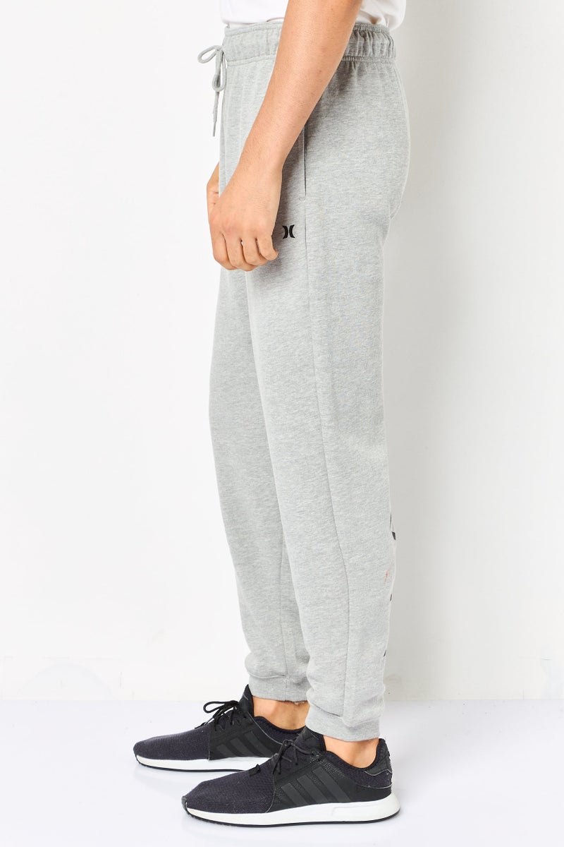 Hurley سروال رياضي للرجال مع حبل سحب، خارجي، رمادي فاتح - Image 3