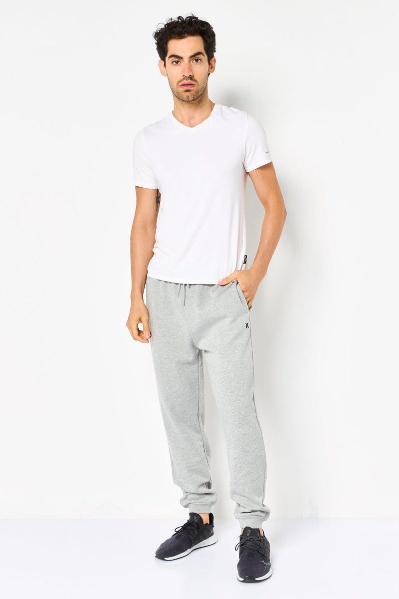 Hurley سروال رياضي للرجال مع حبل سحب، خارجي، رمادي فاتح - Image 2