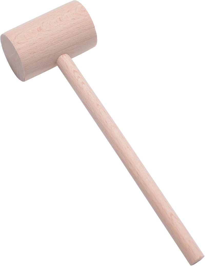 DOMG 4 Pcs Wooden Crab Lobster Mallets Seafood Hammers, Solid Natural Beechwood - Image 2