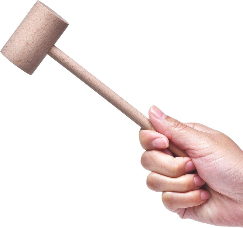 DOMG 4 Pcs Wooden Crab Lobster Mallets Seafood Hammers, Solid Natural Beechwood - Image 3