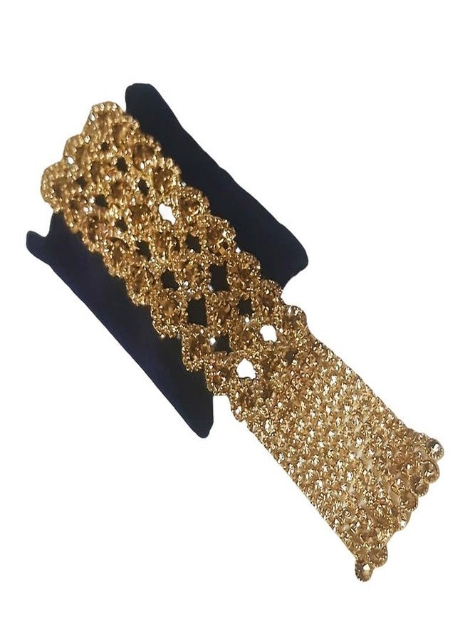 FINEWORLD,Luxury Gold-Plated Crystal Bracelet for Women, Elegant Lattice Design, Sparkling Fashion Jewelry, for women,ladies and girls. - Image 1