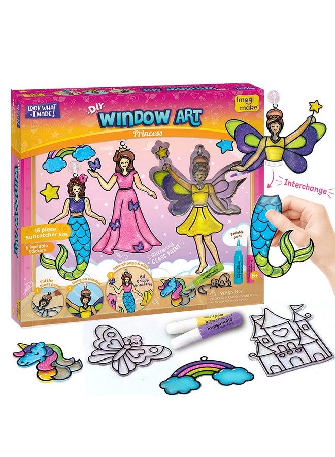 Imagimake Window Art Princess ; Suncatcher Kit ; Arts And Crafts For Kids Ages 68 ; Girls Toys Age 68 ; Unicorn Gifts For Girls Age 68 ; 7 Year Old Girl Birthday Gifts ; Gifts For 5 Year Old Girls - Image 1