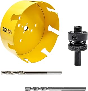 ENGTOOL MaxTool 3PCs 5-3/4" TCT Hole Saw 146mm Carbide Tip Holesaw Arbored Cut Asphalt Brick Concrete Gypsum Limestone - Image 1