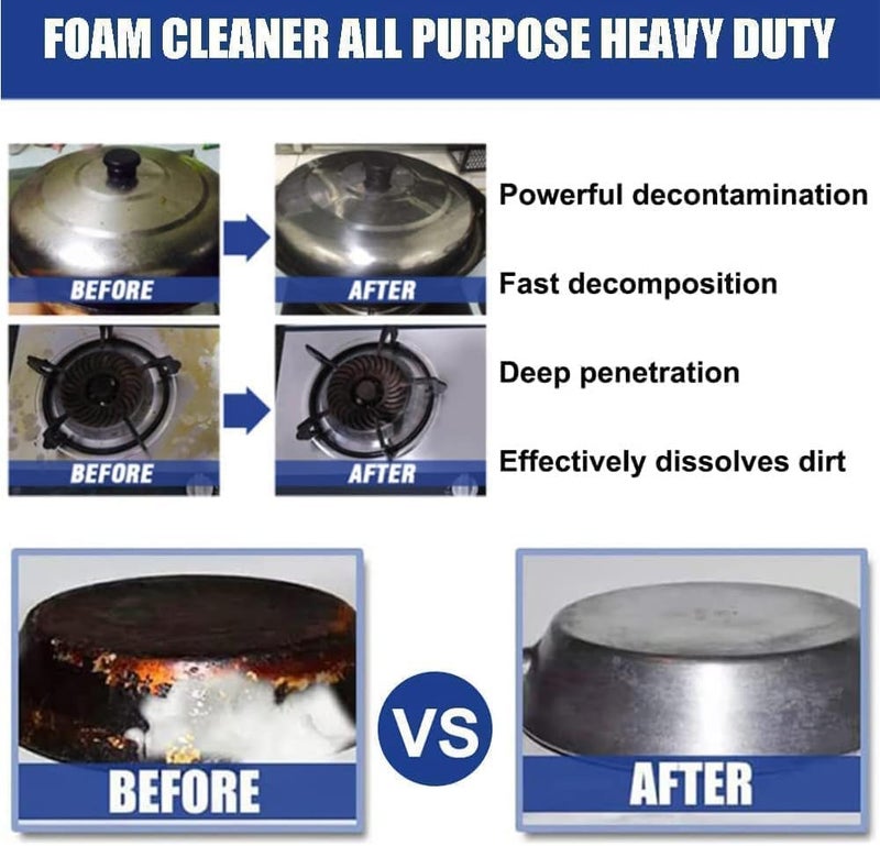 كلاراكو بخاخ تنظيف ثيزوتو من كلاركو - بخاخ تنظيف زوتو، منظف ثيزوتو، رغوة تنظيف متعددة الأغراض، بخاخ رغوة منظف فقاعات المطبخ لإزالة بقع الزيت الثقيل (قطعة واحدة) - Image 3