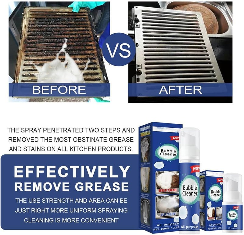 كلاراكو بخاخ تنظيف ثيزوتو من كلاركو - بخاخ تنظيف زوتو، منظف ثيزوتو، رغوة تنظيف متعددة الأغراض، بخاخ رغوة منظف فقاعات المطبخ لإزالة بقع الزيت الثقيل (قطعة واحدة) - Image 2