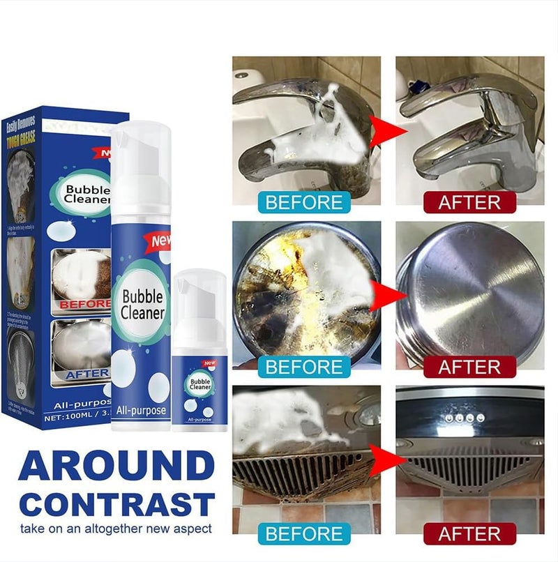 كلاراكو بخاخ تنظيف ثيزوتو من كلاركو - بخاخ تنظيف زوتو، منظف ثيزوتو، رغوة تنظيف متعددة الأغراض، بخاخ رغوة منظف فقاعات المطبخ لإزالة بقع الزيت الثقيل (قطعة واحدة) - Image 4