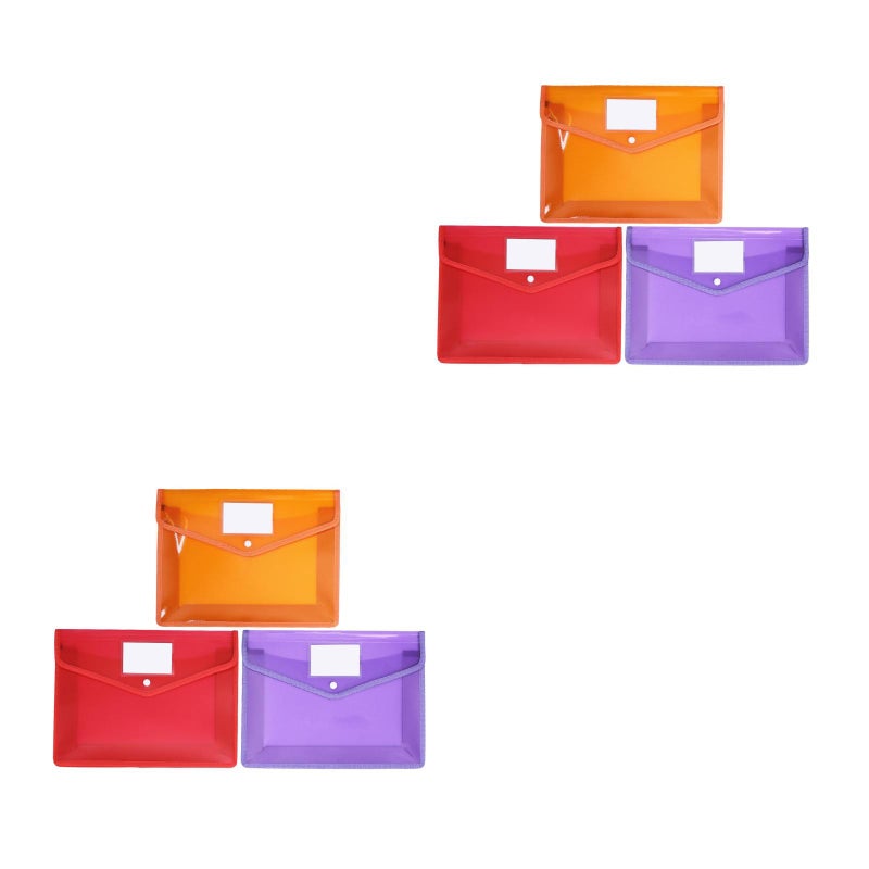 6 Pcs File Pouch Document Folders Document Storage Organizers Color Random - Image 5