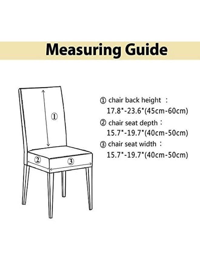 Harbell Home Harbell Home Pack of 6 Elastic Stretchable Polyester Printed Universal Chair Cover Case Protector Removable Washable Short Dining Chair Cover, Seat Slipcovers, Sunny Garden  - Image 4