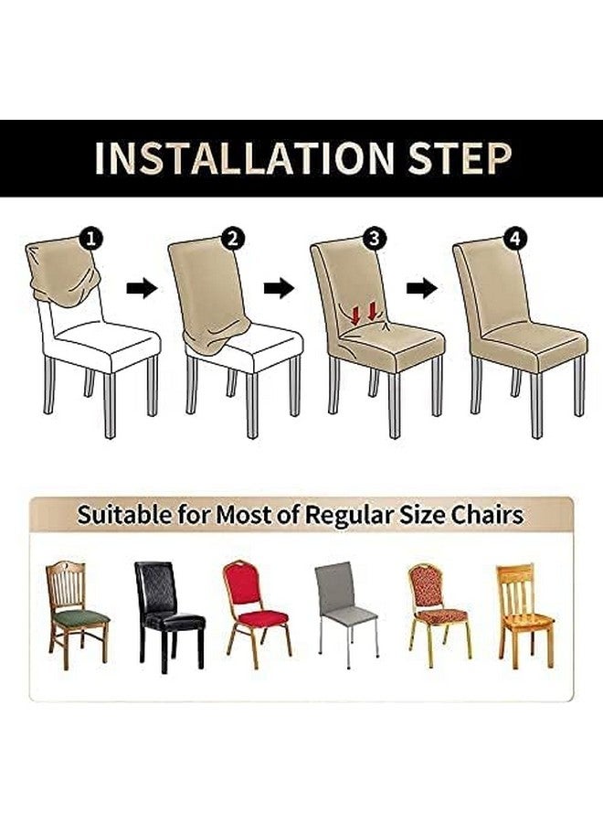 Harbell Home Harbell Home Pack of 6 Elastic Stretchable Polyester Printed Universal Chair Cover Case Protector Removable Washable Short Dining Chair Cover, Seat Slipcovers, Sunny Garden  - Image 5