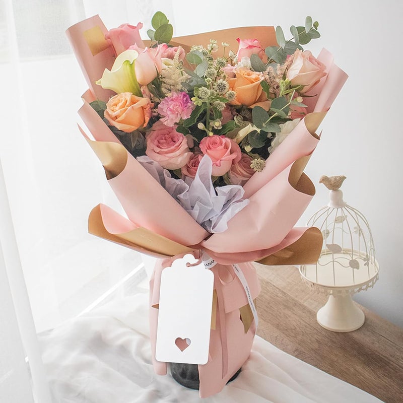 g2plus Gift Tags with String, 100PCS Hollow Heart Gift Tags, 3.7x1.8 in Blank Label Hang Tag, Heart Wedding Favors Tag, White Paper Hangtags for Valentine's, Mother's Day, Christmas Party Favors - Image 5