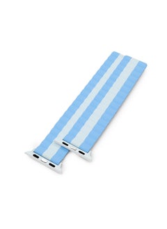 Uniq UNIQ Apple Watch Strap 45MM Reversible Magnetic Silicone Straps Blue & White  - Image 3