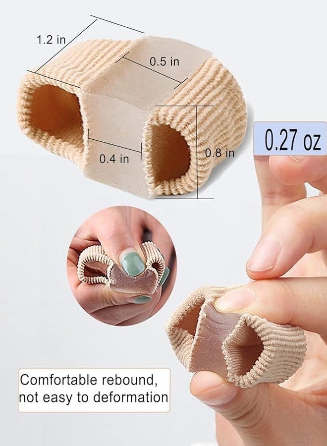 Inralimot 2 Pcs Bunions Gel Toe Separators for Overlapping Toes,Toe Spacers Separators, Wicking Breathable Fabric Bunion Corrector with Gel Lining for Bunion Pain Relief and Overlapping Toe - Image 2