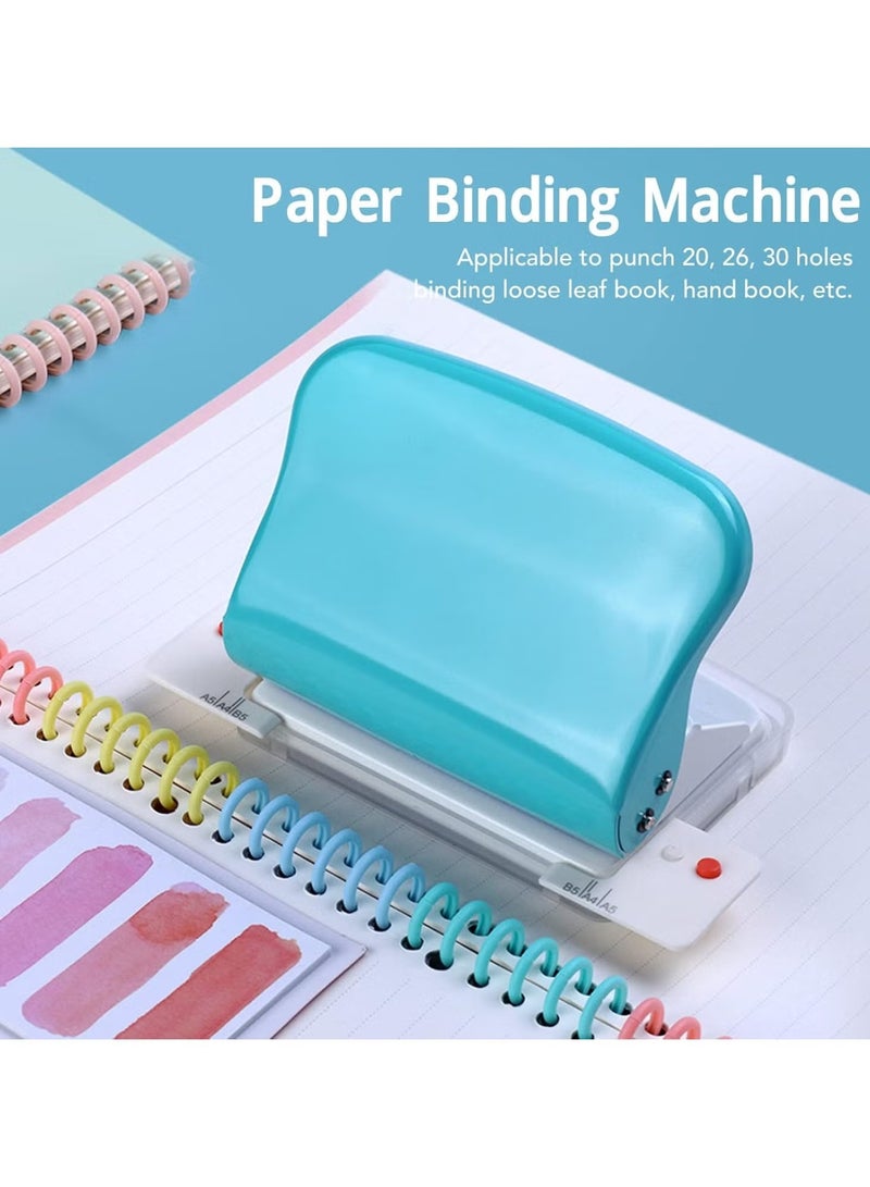 كيه دبليو تريو الة تجليد الورق، خرامة لولبية محمولة باليد 10 ورقات، مسافة ثقب 9.5 ملم، قطر الفتحة 5.5 ملم، لـ A4 B5 A5 A7 A6 - Image 4