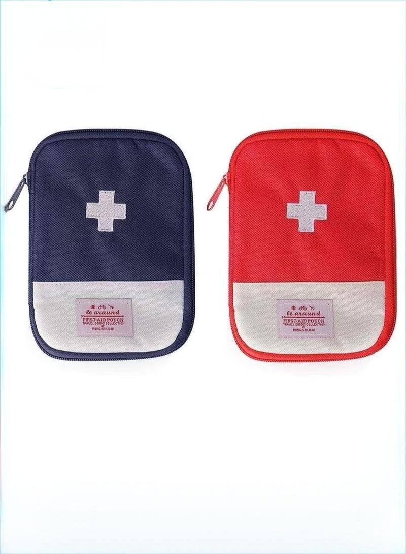 2Ps Empty First Aid Bags Portable Medical Kit Storage Bag, Travel Medicine Bag First Aid Medical Bag For Outdoor Hunting, Hiking, Camping