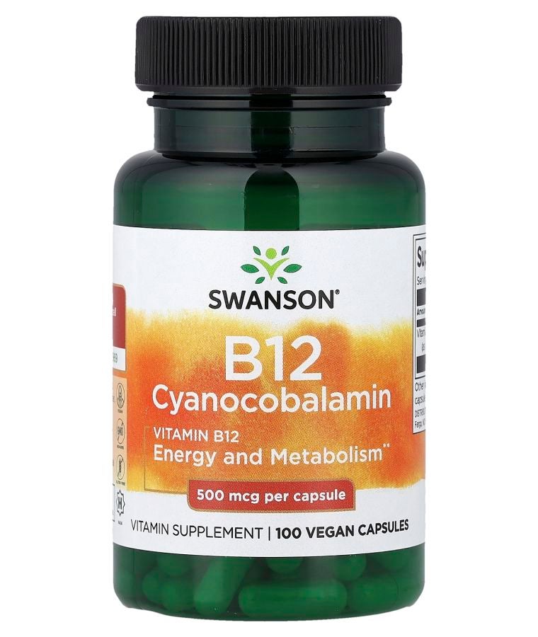 Vitamin B12 500 mcg 100 Vegan Capsules