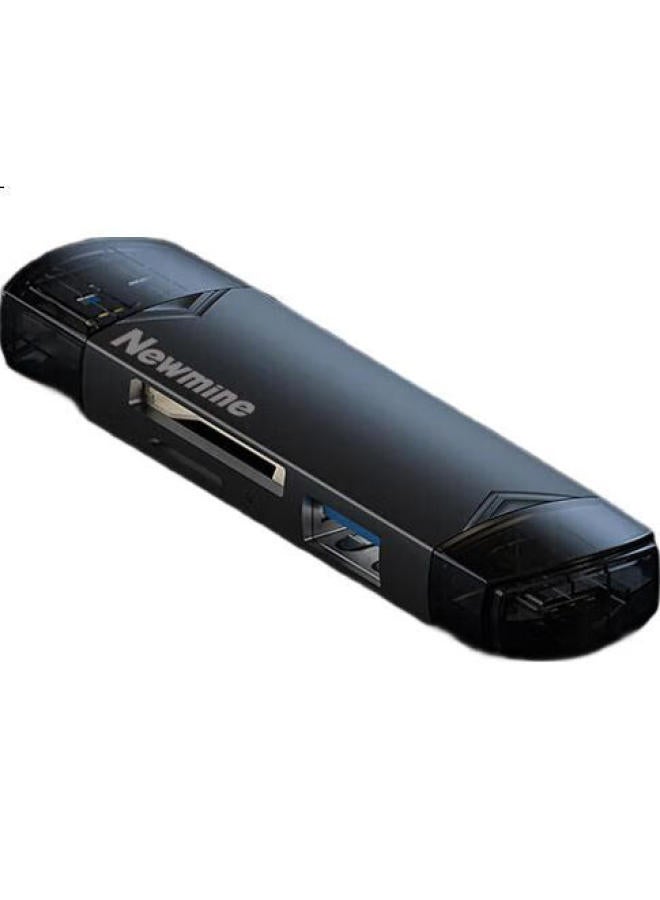 Newmine Dk603 6-In-1 Multi-Functional Docking Station With High-Speed Card Reader, Supports Sd/Tf Car Dvr Storage Memory Card, Usb Adapter Splitter, Grey - Image 1