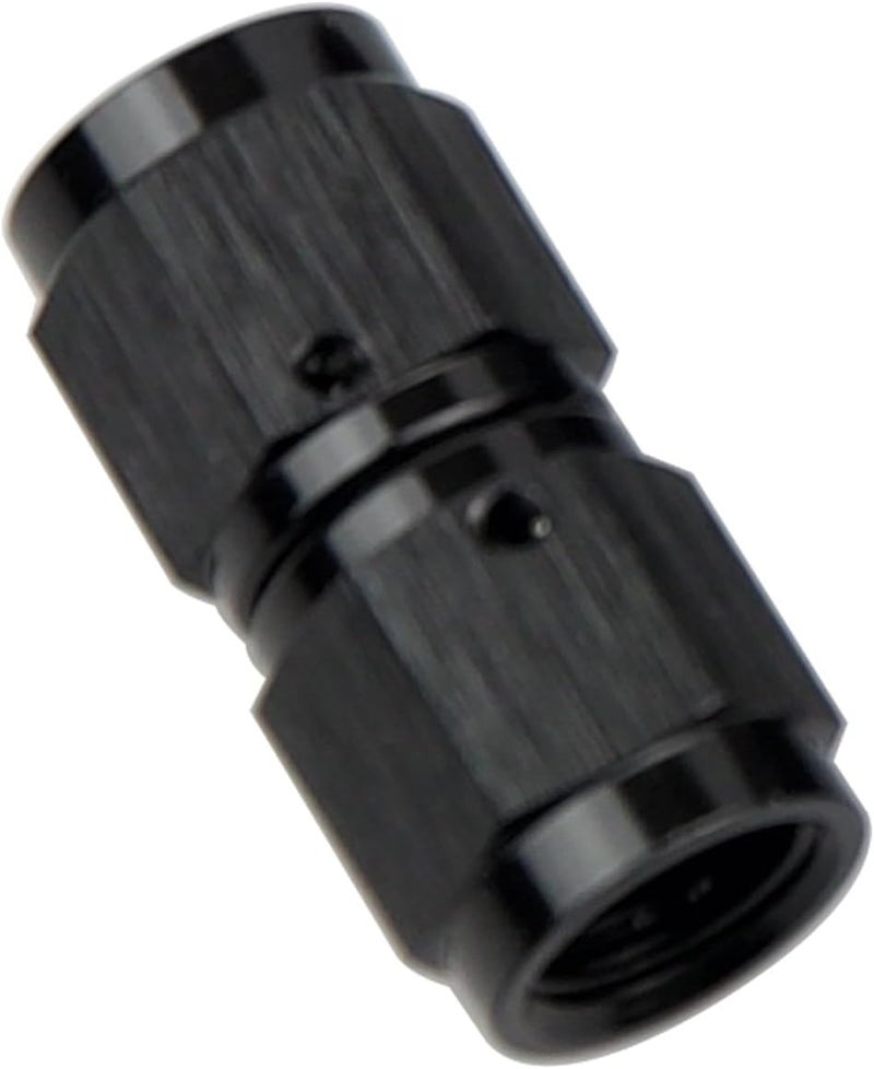 KRD Performance 4AN Female to 4AN Female Straight Double Swivel Coupler Fitting Adapter Union Aluminium Black - Image 3