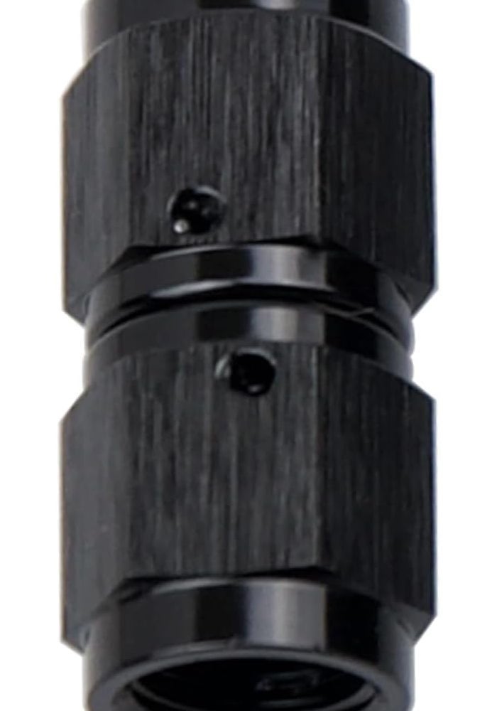 KRD Performance 4AN Female to 4AN Female Straight Double Swivel Coupler Fitting Adapter Union Aluminium Black - Image 1
