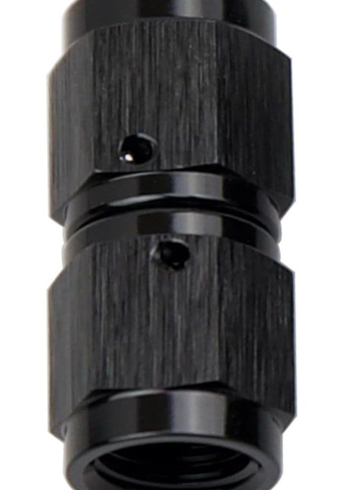 KRD Performance 4AN Female to 4AN Female Straight Double Swivel Coupler Fitting Adapter Union Aluminium Black - Image 5