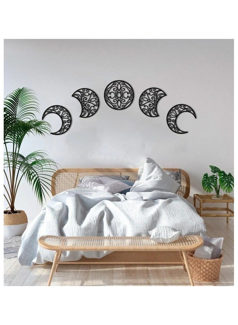 Home Gallery Lunation Moon Wood Wall Art - Set of 5 Each 30x30 - Image 2