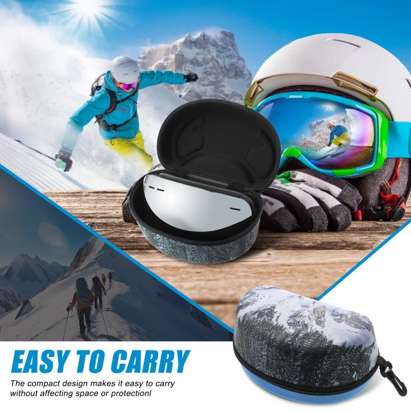Copkim 2 Pcs Ski Snow Goggle Case Large Goggle Cases Hard Shell Swim Sunglasses Hard Boxes Large Protective Hardcover Carrying Boxes Sports Glasses Storage Holder for Ski Snow Snowmobile Glasses - Image 5