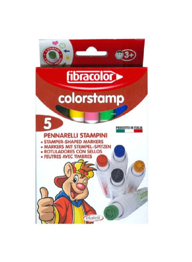 etafelt Colorstamp Stencil Markers Pack Of 5 Stencils In 5 Different Designs 