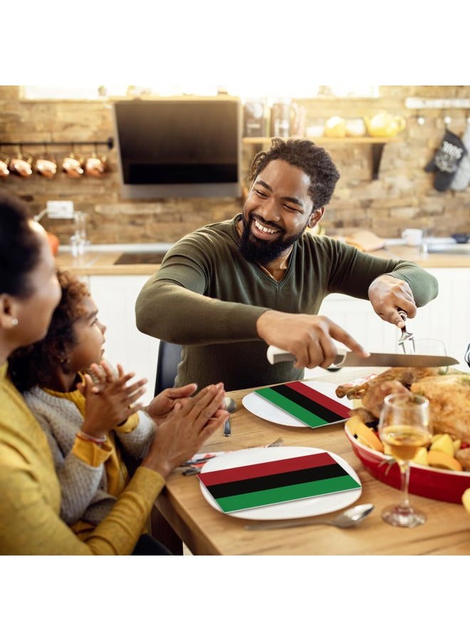 Whaline 80Pcs Kwanzaa Guest Paper Napkin Red Black Green Stripe Disposable Guest Hand Towel African Heritage Holiday Bathroom Napkin for Juneteenth Party Table Decor - Image 5