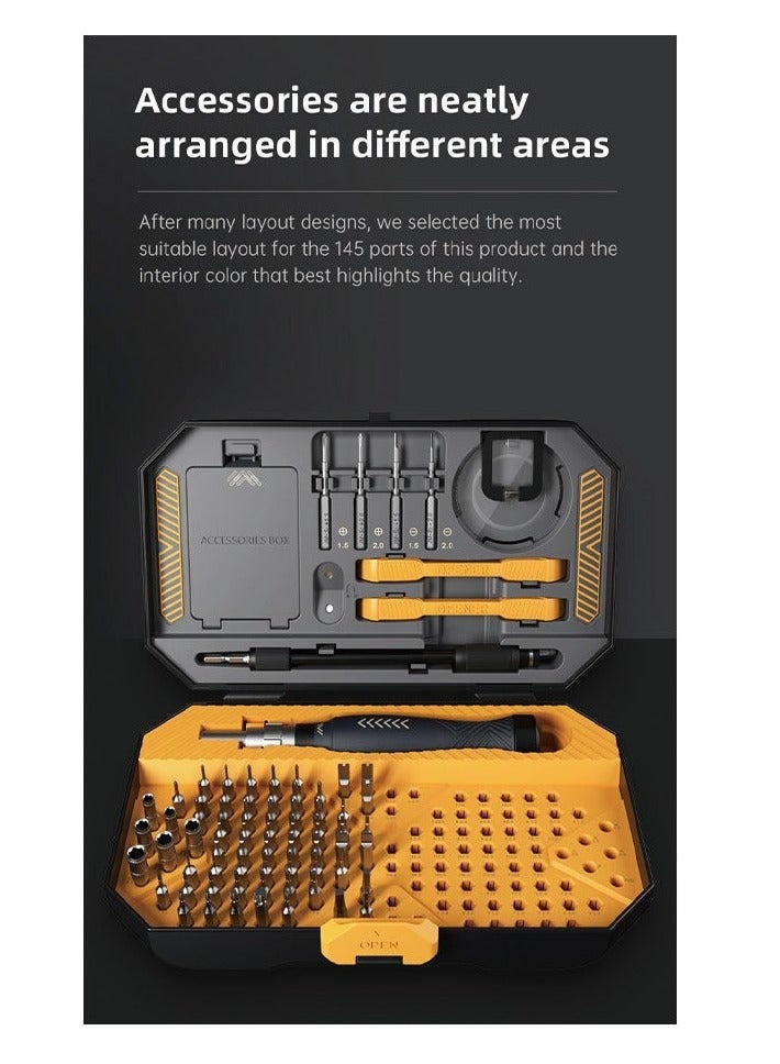 JAKEMY JM-8183 145-in-1 Precision Screwdriver Set – Professional Repair Tool Kit for Phones, Laptops, PCs & Electronics  - Image 2