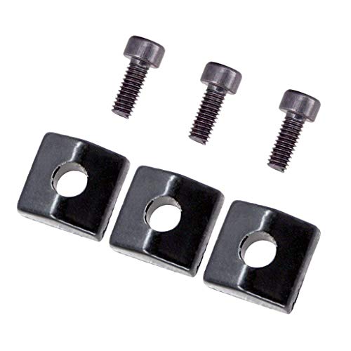 ORAPICH 3 Pieces Locking Nut Block and Screws Guitar Cap Suitable for Tremolo Bridge Replacement Part (Black) - Image 1
