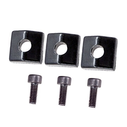ORAPICH 3 Pieces Locking Nut Block and Screws Guitar Cap Suitable for Tremolo Bridge Replacement Part (Black) - Image 2