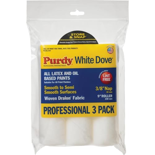 Purdy White Dove Woven 3/8 in. x 9 in. W Paint Roller Cover For Smooth Surfaces 3 pk - Image 1