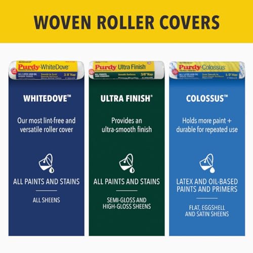 Purdy White Dove Woven 3/8 in. x 9 in. W Paint Roller Cover For Smooth Surfaces 3 pk - Image 2