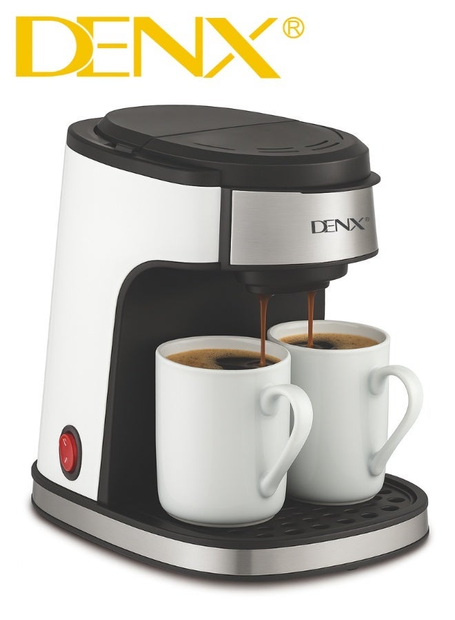 دينكس ماكينة تحضير القهوة بالتنقيط DX3413 - قوة 450 واط، سعة 240 مل، فلتر عالي الكثافة، تحضير كوب واحد/كوبين، تصميم أنيق مع مؤشر ضوئي، متعددة الأغراض للقهوة والشاي - مثالية للمنزل أو المكتب - Image 5