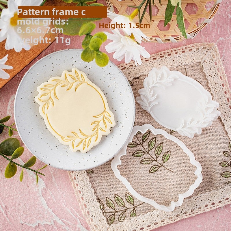 Korean Style Fondant Cookie Mold for Wedding PC0664-Pattern Frame C