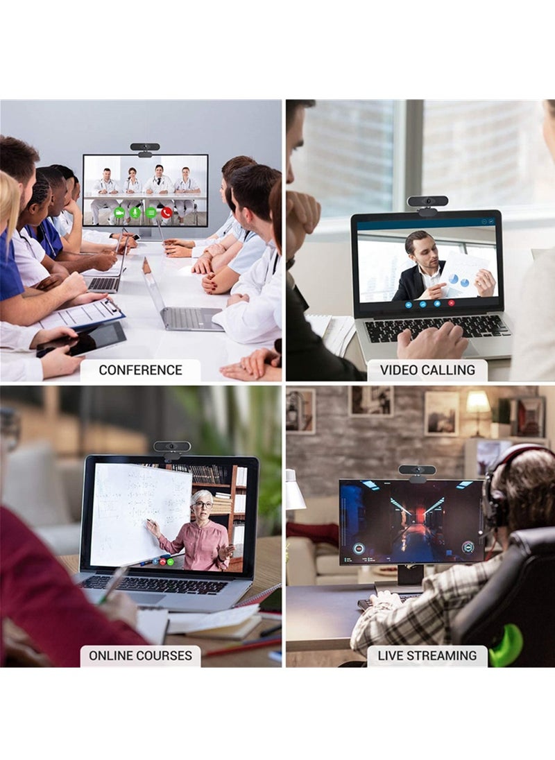 غاز كاميرا ويب مدمجة في ميكروفون USB للكمبيوتر عبر الإنترنت عبر الإنترنت عبر الإنترنت (2K)  - Image 3