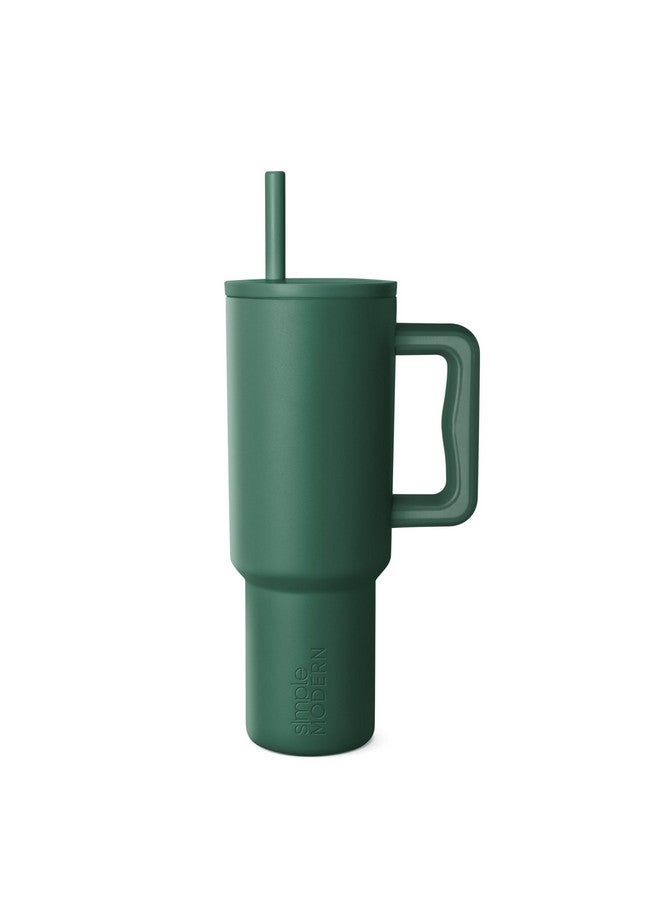 Simple Modern Simple Modern 40 oz Tumbler with Handle and Straw Lid | Leak-Proof Insulated Stainless Steel Water Bottle Travel Mug Cupholder Use | Gifts for Women Men Him Her | Trek Signature | Forest - Image 1
