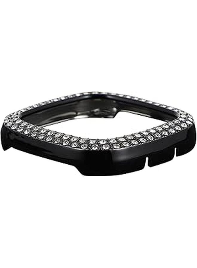 Black Crystal PC Frame Smartwatch Bumper Case Full Protection Anti Scratch Cover - Image 1