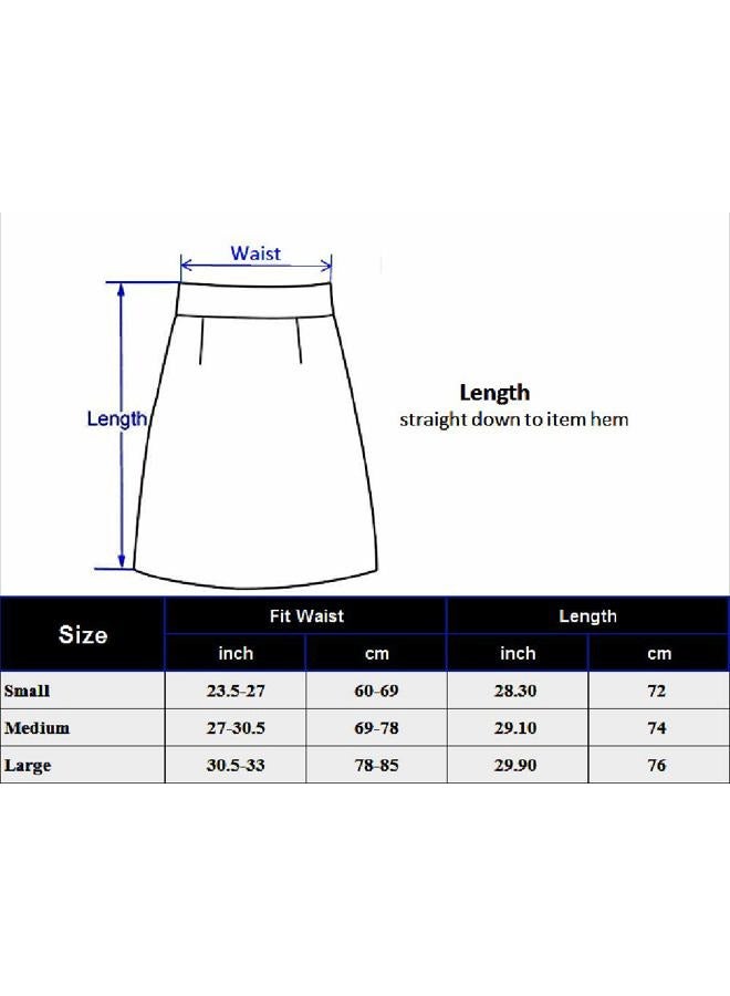 GOLDSTITCH Women's High Waist Pleated Skirt A line Swing Midi Skirt, Black, XL - Image 5