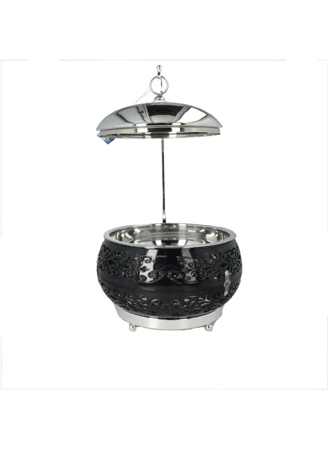 Al Jawhara Elegant Design Decorative Buffet Heater Black and Silver 3 L 012-0606 