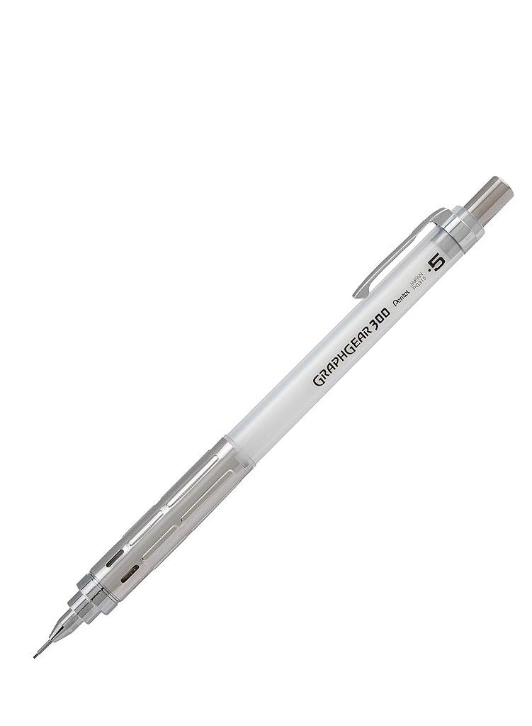 Pentel قلم رصاص ميكانيكي جراف جير 300 من 4 قطع برأس 0.5 مم متعدد الألوان (قد يختلف اللون) - Image 2