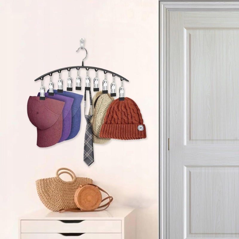 Arkeiliy Legging Hangers for Closet Organizer, Hat Hangers for Closet 2 Pack with 10 Clips Holds 20 Leggings, Legging Hanger, Pants Storage Organizer Suitable for Socks, Panties, Underwear, Pants - Image 5
