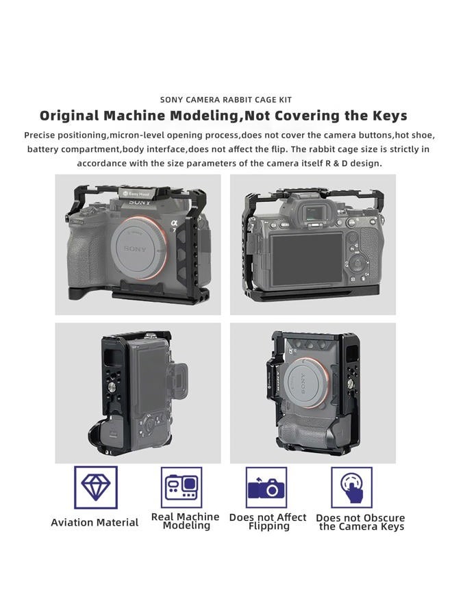 Easy Hood حامل كاميرا لسوني ألفا 7RIII / A7RII / ألفا 7 IV (ILCE-7M4 / A7M4) / ألفا 7 III (ILCE-7M3/α7 III) / ألفا 7 II (ILCE-7M2/α7 II) كاميرا - Image 3