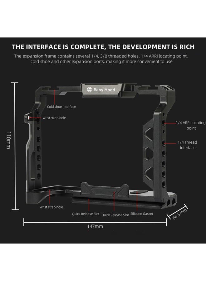 Easy Hood حامل كاميرا لسوني ألفا 7RIII / A7RII / ألفا 7 IV (ILCE-7M4 / A7M4) / ألفا 7 III (ILCE-7M3/α7 III) / ألفا 7 II (ILCE-7M2/α7 II) كاميرا - Image 5