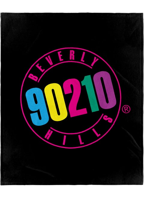 INTIMO Beverly Hills 90210 Logo Super Soft and Cuddly Plush Fleece Throw Blanket 50"" x 60"" (127cm x152cm)