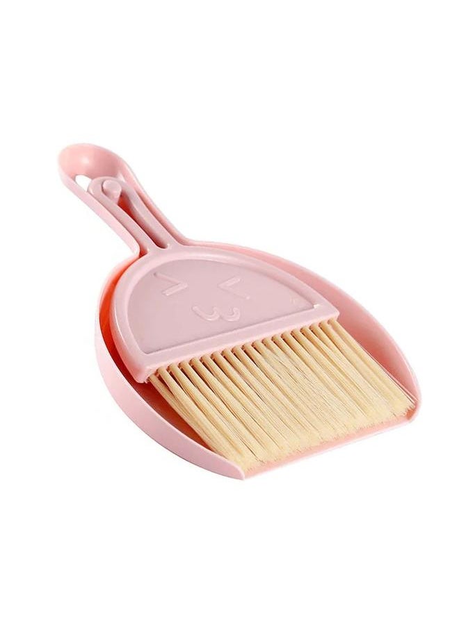 Thoraya - Small Broom Dustpan Set for Home Mini Dustpan Brush Set Handheld Hangable Whisk Broom for Table Countertop Key Board Smile Face L - Image 1