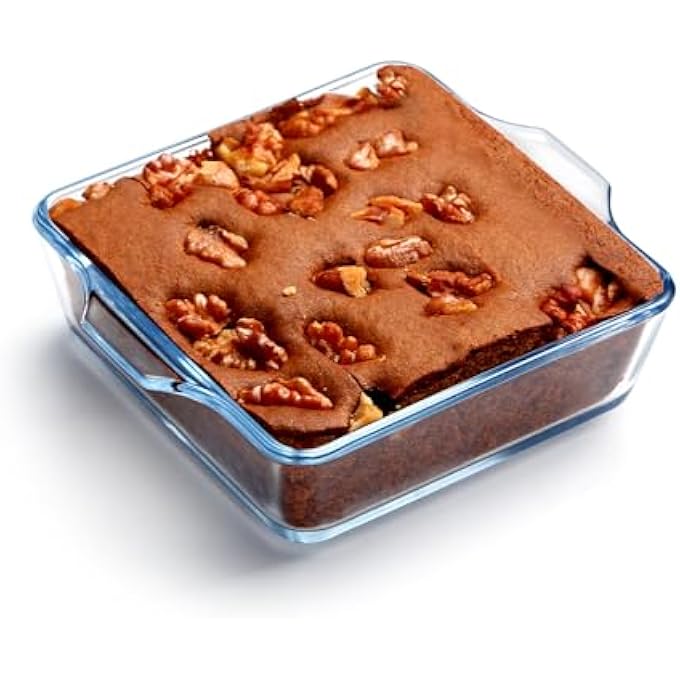 NUTRIUPS Borosilicate Glass Oven Dish 12Cm Mini Oven Proof Dishes Square Glass Baking Dish Small Casserole Dish 04L - Image 1