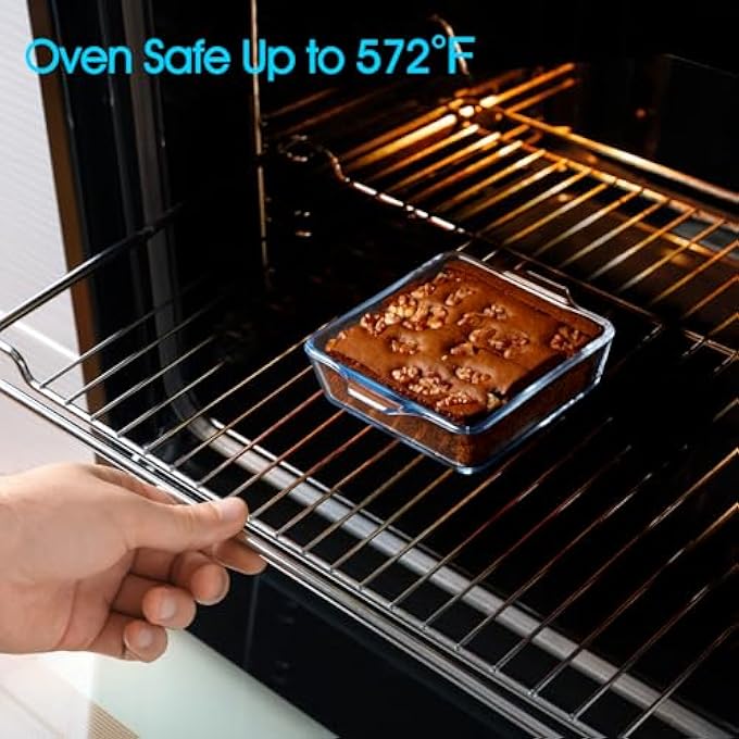 NUTRIUPS Borosilicate Glass Oven Dish 12Cm Mini Oven Proof Dishes Square Glass Baking Dish Small Casserole Dish 04L - Image 3