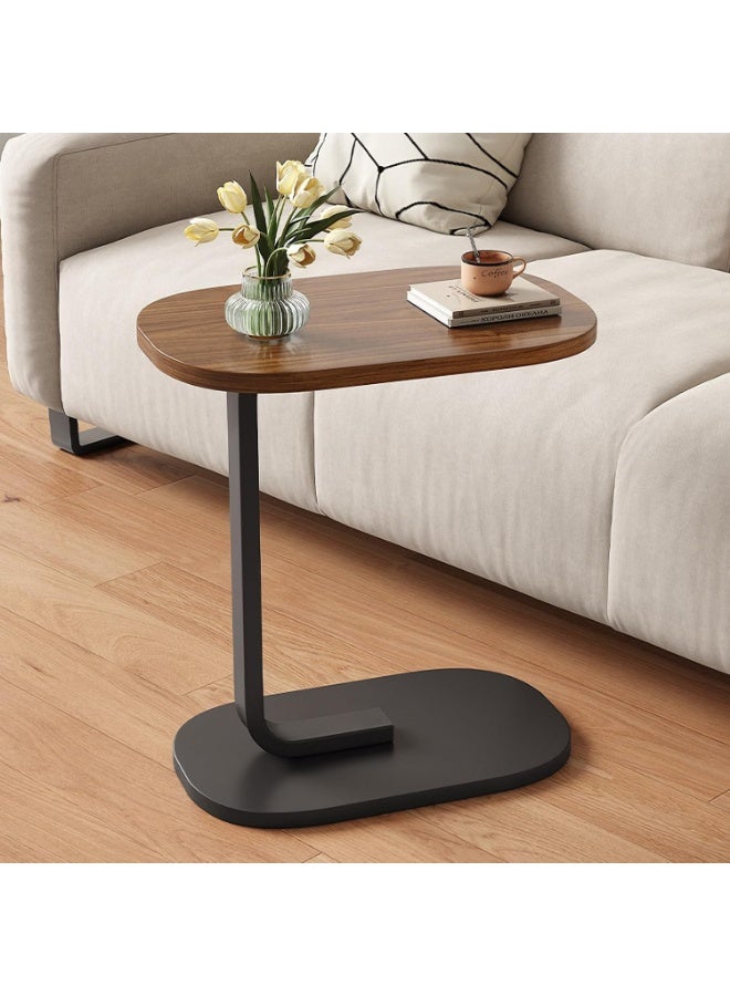 Roman Gifts 4Pcs C Shaped End Table for Couch Small Side Table with Metal Frame Slim Skinny End Tables for Small Spaces, Side Table for Sofa Bed Small TV Tray Table for Living Room Bedroom - Image 5