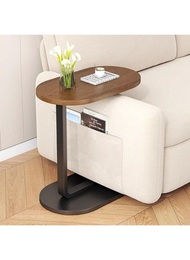 Roman Gifts 4Pcs C Shaped End Table for Couch Small Side Table with Metal Frame Slim Skinny End Tables for Small Spaces, Side Table for Sofa Bed Small TV Tray Table for Living Room Bedroom - Image 4