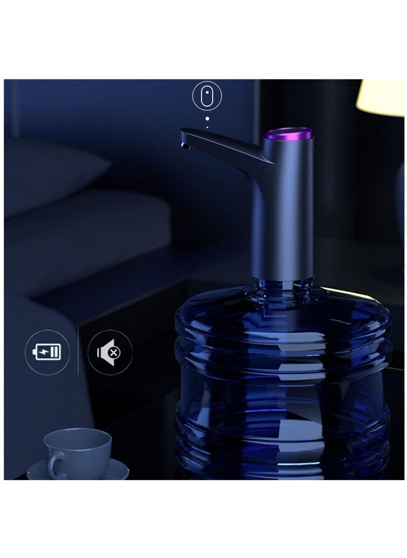 Automatic Water Bottle Pump Usb Electric Water Cooler Dispenser For Camping Household Black Bulit In Battery - Image 5